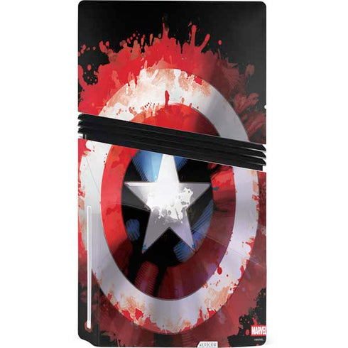 Marvel Captain America Star Shield PS5 Pro Disk Bundle  Skin